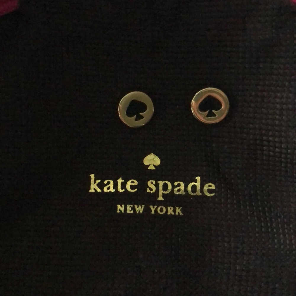 Kate Spade gold spade earrings